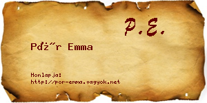 Pór Emma névjegykártya