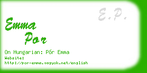emma por business card