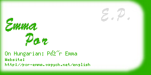 emma por business card